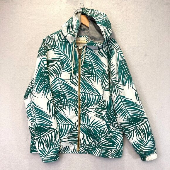 Original Weatherproof Vintage Windbreaker Jacket Men's Large Nylon Tropical Palm - Picture 1 of 16
